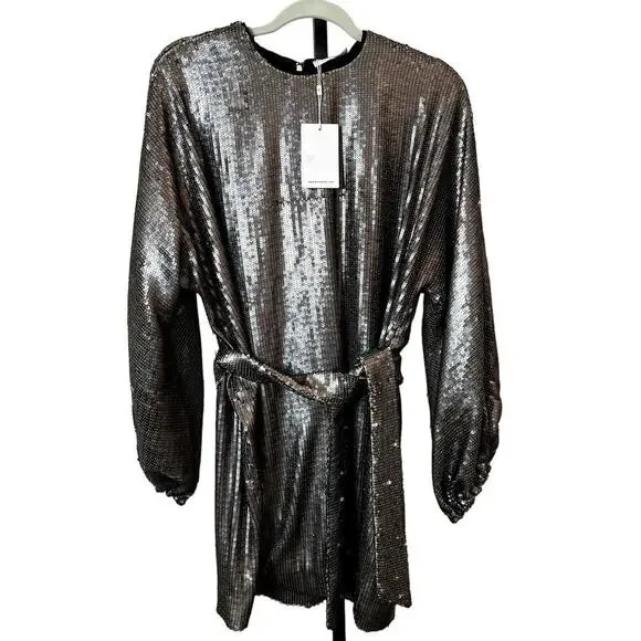NWT Anine Bing Sequin‎ Long Sleeve Shift Dress